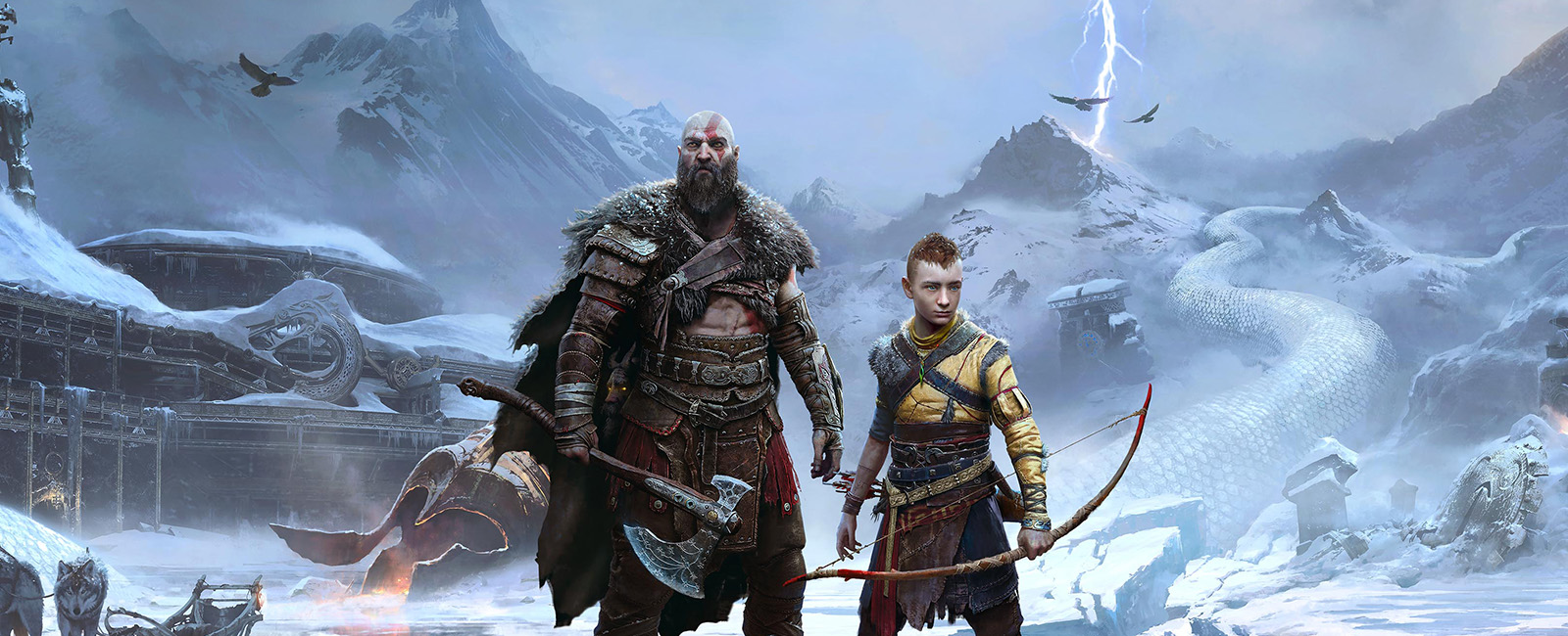 God of War Ragnarök Wallpaper 4K, PlayStation 5, Kratos, Freya